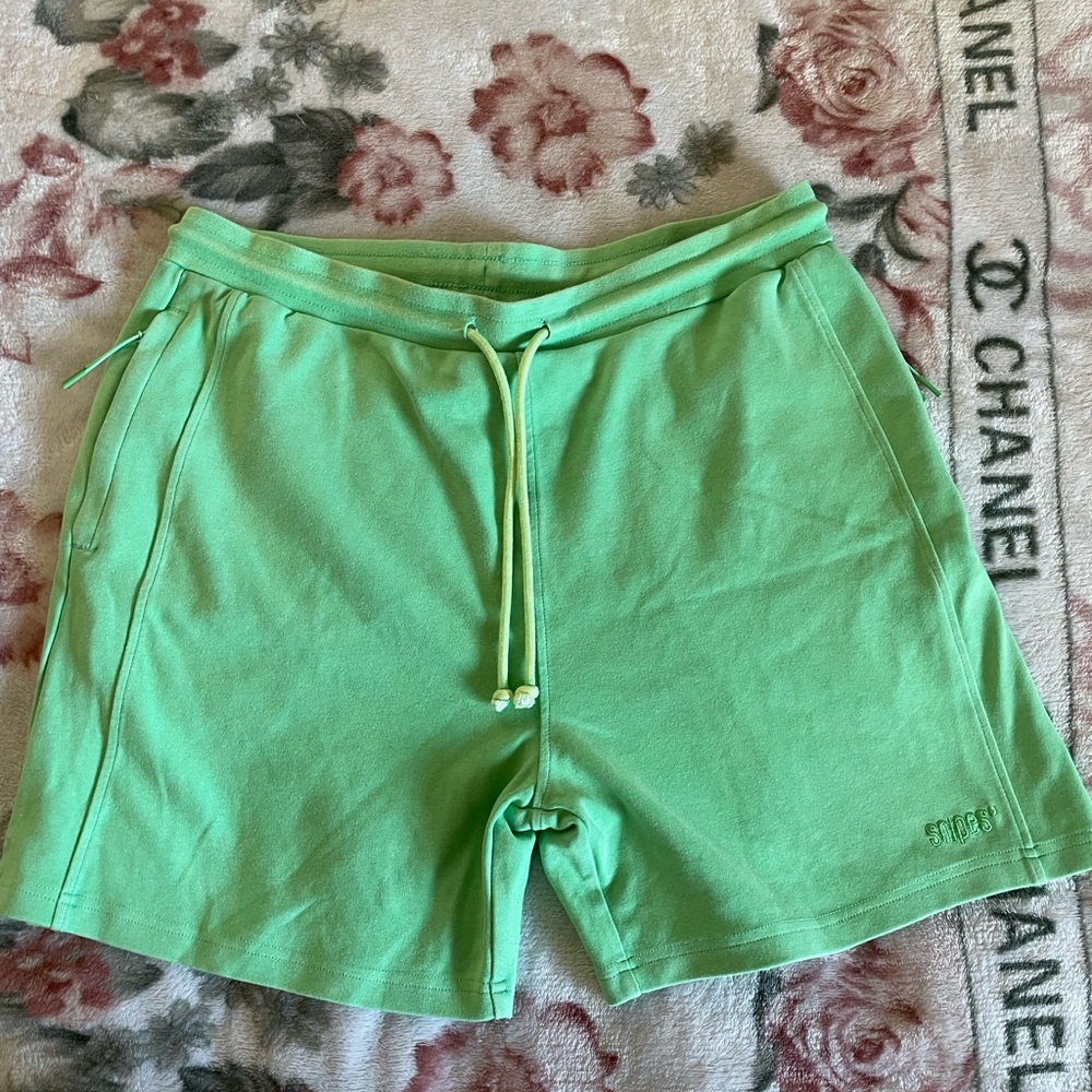 Vibrant Green Athletic Shorts for Men